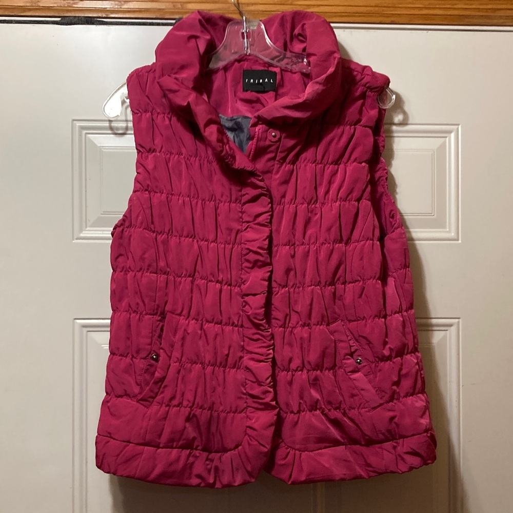 Tribal‎ Fuchsia Quilted Vest M